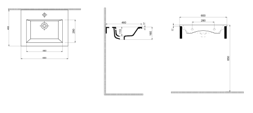 Aquasol Li̇ne Etajerli̇ Dolap Uyumlu Lavabo - Görsel 2